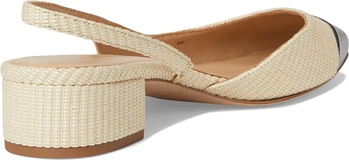 Veronica Beard Cecile Sling Women's Shoes Natural/Black : 11 M, Textile - Image 4