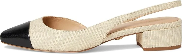 Veronica Beard Cecile Sling Women's Shoes Natural/Black : 11 M, Textile - Image 6