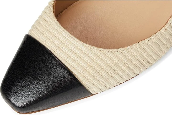 Veronica Beard Cecile Sling Women's Shoes Natural/Black : 11 M, Textile - Image 7