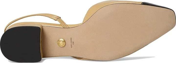 Veronica Beard Cecile Sling Women's Shoes Wheat Beige/Black Leather : 8 M, Textile - Image 3