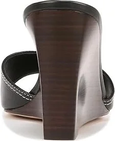 Veronica Beard Ellen Slides Women's Sandals Black Leather : 6 M - Image 4