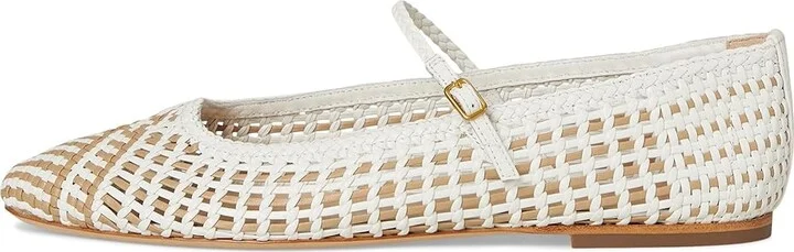 Veronica Beard Ellie Woven Women's Shoes White/Beige Woven Leather : 8.5 M - Image 6