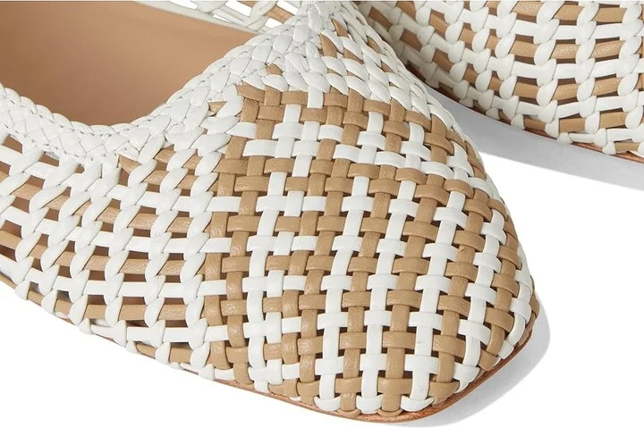 Veronica Beard Ellie Woven Women's Shoes White/Beige Woven Leather : 8.5 M - Image 7