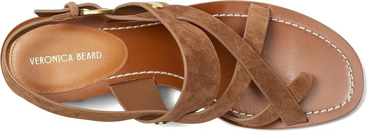 Veronica Beard Elodie Women's Wedge Shoes Hazelwood Brown Suede : 11 M - Image 2