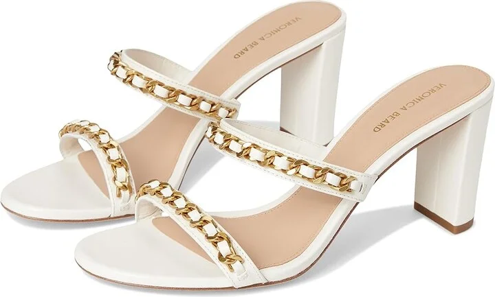 Veronica Beard Gretchen Women's Wedge Shoes Parchment White Leather : 8.5 M