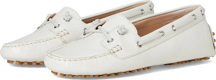 Veronica Beard Jia Boater Women's Shoes Coconut White Leather : 10 M