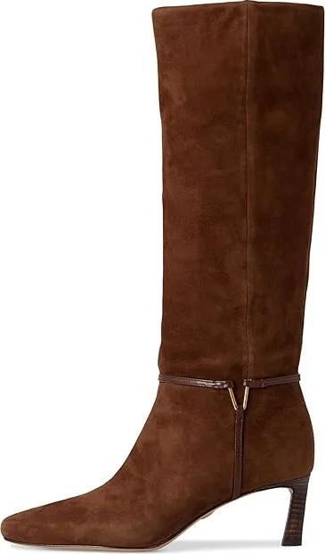 Veronica Beard Kenzie High Shaft Boots Women's Boots Cedar Brown Suede : 8.5 M, Leather/Rubber/Suede - Image 6