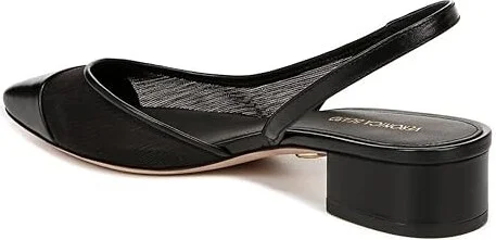 Veronica Beard Liliana Mesh-70 Slingbacks High Women's Heels Black Mesh/Black Leather : 8 M - Image 4