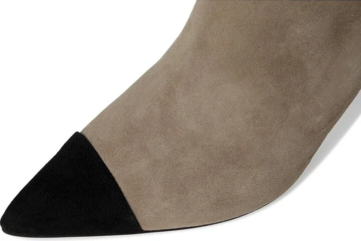 Veronica Beard Lisa Cap Toe Women's Boots Taupe Grey Suede : 8 M, Leather/Rubber/Suede - Image 2