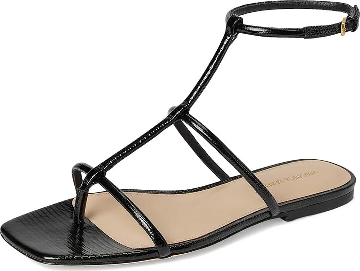 Veronica Beard Marbella Women's Wedge Shoes Black Leather : 7.5 M - Image 5