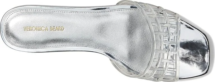 Veronica Beard Maris Jelly Women's Wedge Shoes Clear/Silver Jelly : 5.5 M, Leather - Image 2