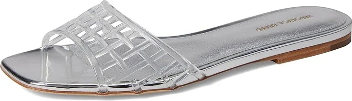 Veronica Beard Maris Jelly Women's Wedge Shoes Clear/Silver Jelly : 5.5 M, Leather - Image 5