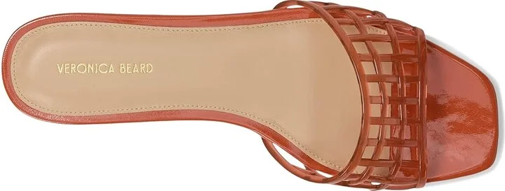 Veronica Beard Maris Jelly Women's Wedge Shoes Persimmon Red Jelly : 6.5 M, Leather - Image 2