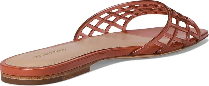 Veronica Beard Maris Jelly Women's Wedge Shoes Persimmon Red Jelly : 6.5 M, Leather - Image 4