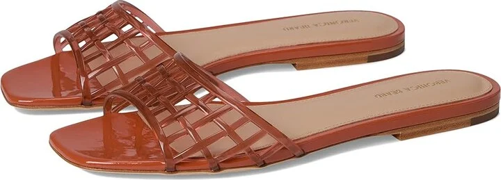 Veronica Beard Maris Jelly Women's Wedge Shoes Persimmon Red Jelly : 6.5 M, Leather