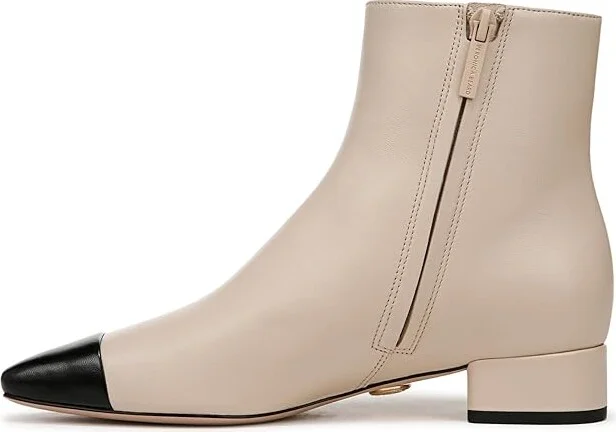 Veronica Beard Modern Women's Boots Ecru/Black : 5 M, Leather - Image 6