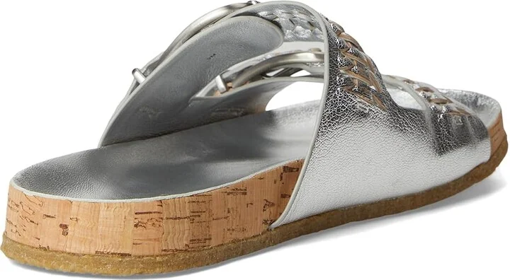 Veronica Beard Paige Women's Wedge Shoes Silver Leather : 6 M - Image 4