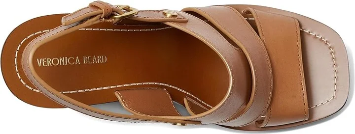 Veronica Beard Peony Women's Wedge Shoes Honey Tan Leather : 6.5 M - Image 2