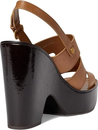 Veronica Beard Peony Women's Wedge Shoes Honey Tan Leather : 6.5 M - Image 4