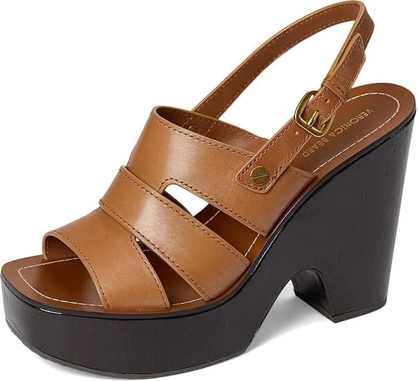 Veronica Beard Peony Women's Wedge Shoes Honey Tan Leather : 6.5 M - Image 5