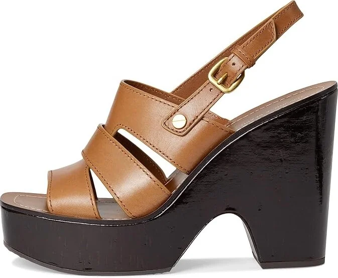 Veronica Beard Peony Women's Wedge Shoes Honey Tan Leather : 6.5 M - Image 6
