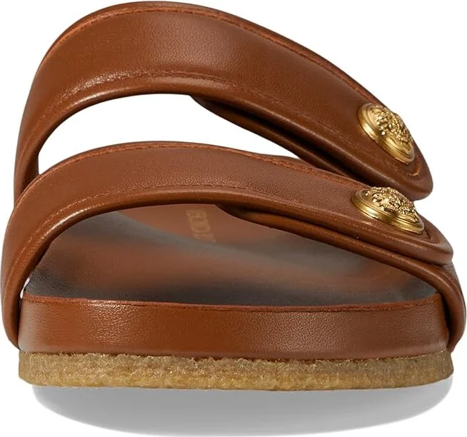 Veronica Beard Percey Slides Women's Sandals Caramel Brown Leather : 5 M - Image 2