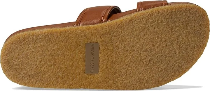 Veronica Beard Percey Slides Women's Sandals Caramel Brown Leather : 5 M - Image 3