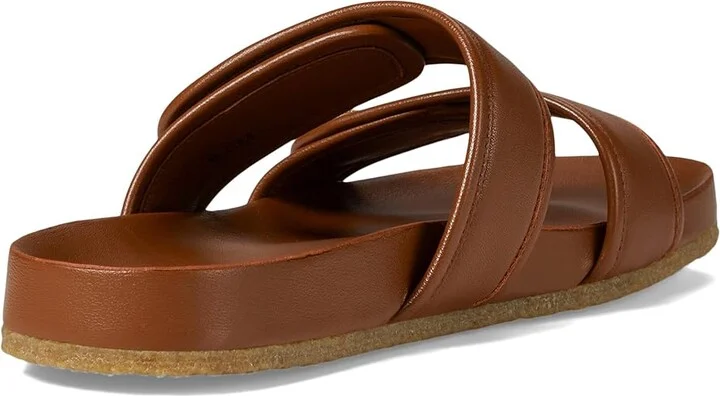 Veronica Beard Percey Slides Women's Sandals Caramel Brown Leather : 5 M - Image 4
