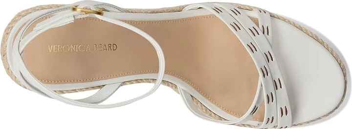 Veronica Beard Philene Women's Wedge Shoes Coconut White Leather : 11 M - Image 2