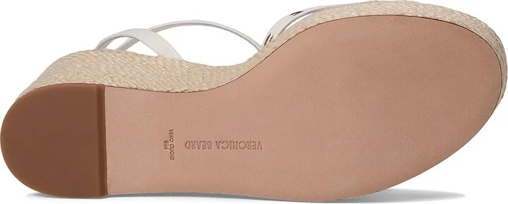 Veronica Beard Philene Women's Wedge Shoes Coconut White Leather : 11 M - Image 3