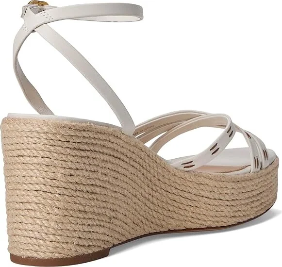 Veronica Beard Philene Women's Wedge Shoes Coconut White Leather : 11 M - Image 4