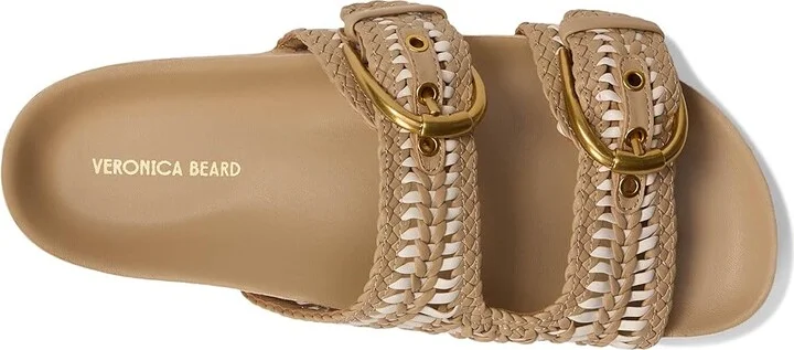 Veronica Beard Prue Woven Women's Wedge Shoes Beige/White Woven Leather : 8.5 M - Image 2