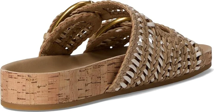 Veronica Beard Prue Woven Women's Wedge Shoes Beige/White Woven Leather : 8.5 M - Image 4
