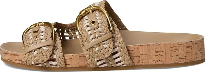 Veronica Beard Prue Woven Women's Wedge Shoes Beige/White Woven Leather : 8.5 M - Image 6