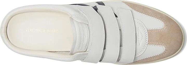 Veronica Beard Reagan Mule Women's Shoes Lily White/Eclipse Navy Suede : 9 M, Leather - Image 2