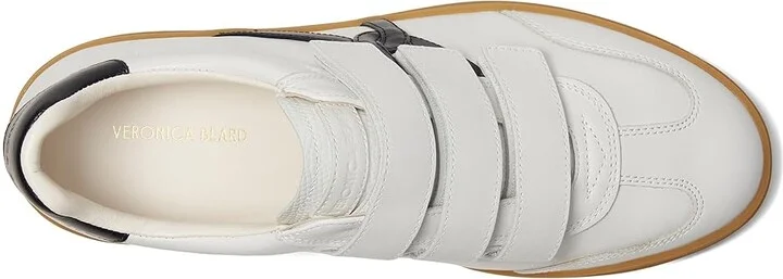 Veronica Beard Reagan Sneakers Women's Shoes Lily White/Black Leather : 11 M - Image 2