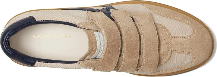 Veronica Beard Reagan Sneakers Women's Shoes Sand Beige/Navy Leather : 10 M - Image 2