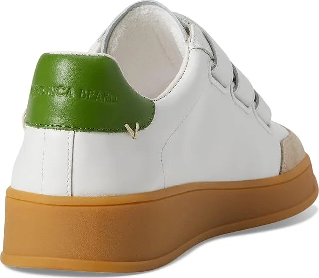 Veronica Beard Reagan Sneakers Women's Shoes White/Lemongrass Green Leather : 9.5 M - Image 4