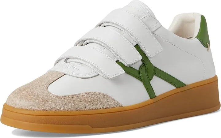 Veronica Beard Reagan Sneakers Women's Shoes White/Lemongrass Green Leather : 9.5 M - Image 5