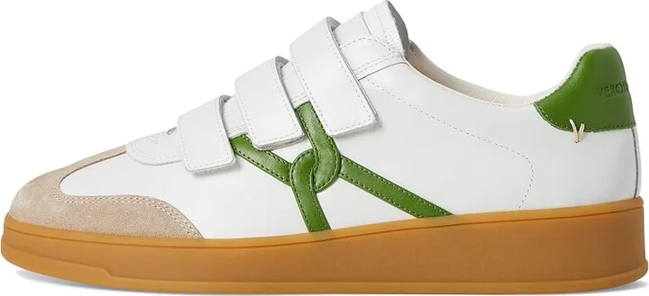 Veronica Beard Reagan Sneakers Women's Shoes White/Lemongrass Green Leather : 9.5 M - Image 6
