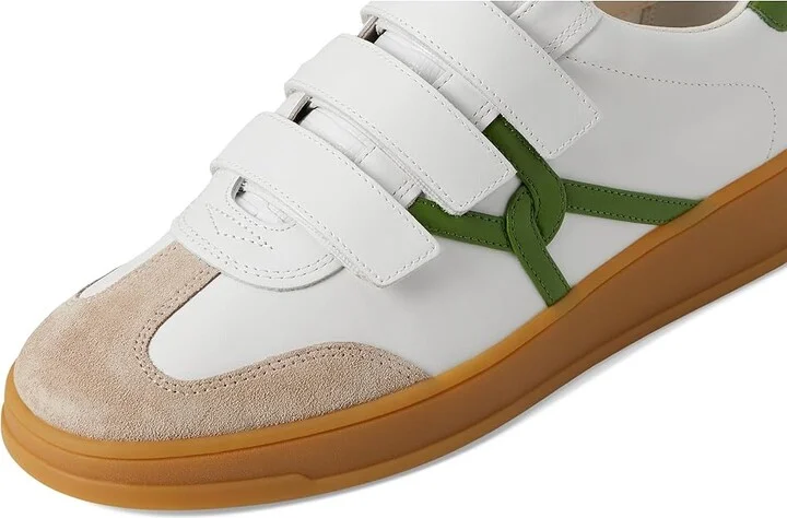 Veronica Beard Reagan Sneakers Women's Shoes White/Lemongrass Green Leather : 9.5 M - Image 7
