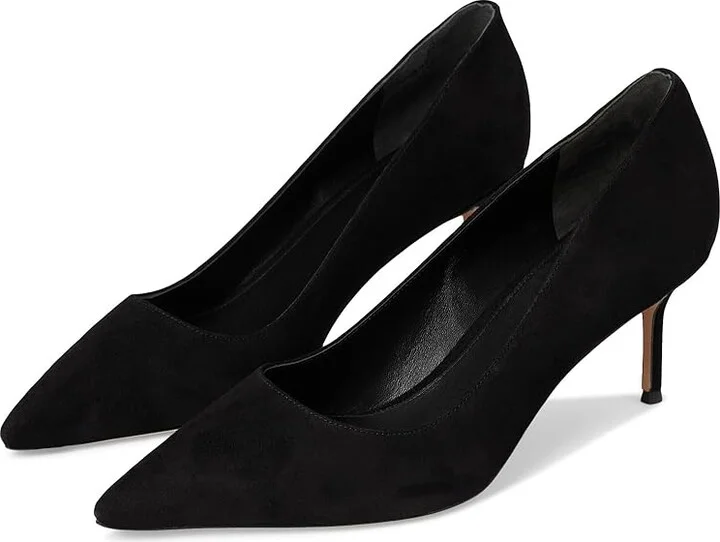 Veronica Beard Rita High Women's Heels Black Suede : 8 M, Leather/Rubber