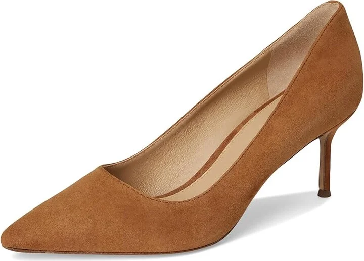 Veronica Beard Rita High Women's Heels Hazelwood Brown Suede : 9 M, Leather/Rubber - Image 5