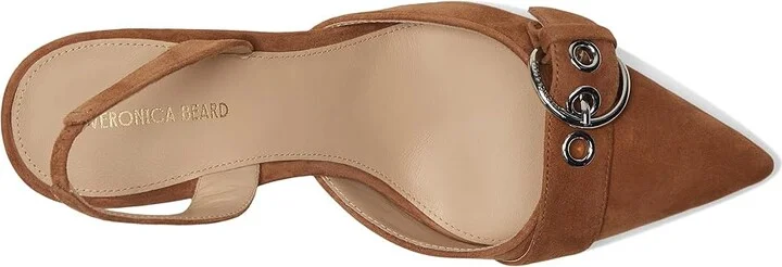 Veronica Beard Roxy Women's Wedge Shoes Hazelwood Brown Suede : 7.5 M, Leather/Rubber/Suede - Image 2