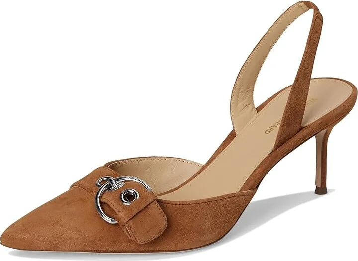 Veronica Beard Roxy Women's Wedge Shoes Hazelwood Brown Suede : 7.5 M, Leather/Rubber/Suede - Image 5