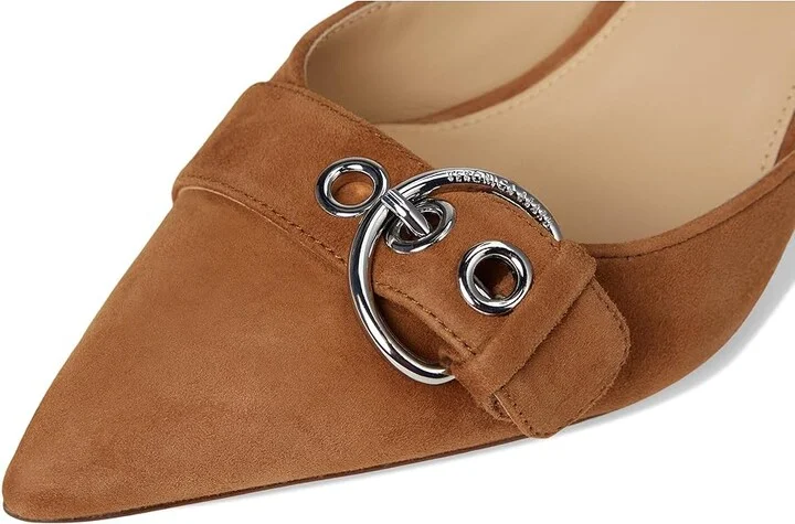 Veronica Beard Roxy Women's Wedge Shoes Hazelwood Brown Suede : 7.5 M, Leather/Rubber/Suede - Image 7