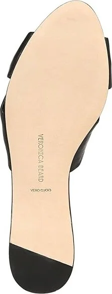 Veronica Beard Seraphina Flat Slides Women's Sandals Black Leather : 6 M - Image 3
