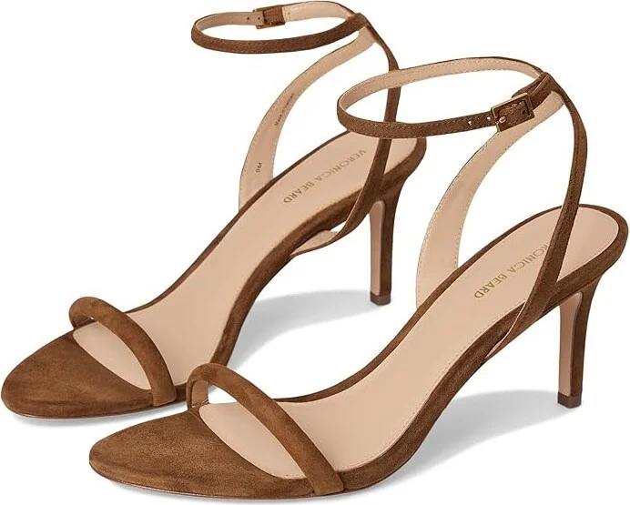Veronica Beard Sylvie 75 Women's Wedge Shoes Chestnut Brown Suede : 7.5 M
