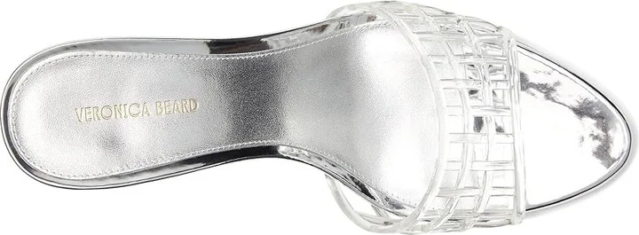 Veronica Beard Tia Jelly Women's Wedge Shoes Clear/Silver Jelly : 9 M, Synthetic - Image 2