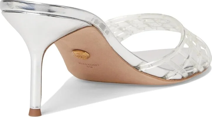 Veronica Beard Tia Jelly Women's Wedge Shoes Clear/Silver Jelly : 9 M, Synthetic - Image 4